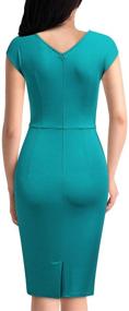 img 2 attached to 👗 Elegant Vintage Sleeveless Business Pencil Dress for Women - Miusol's Slim Style