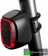 usb rechargeable bike taillight with motion and daylight sensor - smart led flashing bicycle light logo