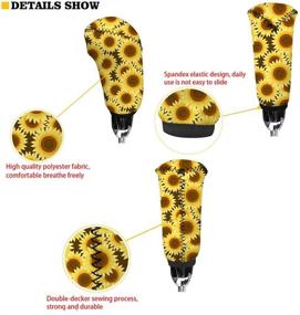 img 2 attached to 🐆 FOR U DESIGNS Non Slip Automotive Car Gear Shift Cover + Handbrake Protectors Universal Fits for Vehicle, SUV, Trucks, Car Interior Accessories Set, 2 Piece, Enhancing Safety and Style with Black Leopard Print