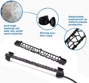 img 3 attached to UPETTOOLS Submersible Aquarium Heater - Adjustable Thermostat for 🐠 3~120 Gallon Tanks | Temperature Controller 50W/100W/250W/300W/500W | 2 Suction Cups