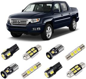 img 4 attached to 🔆 BRISHINE Комплект белых интерьерных LED-ламп для Honda Ridgeline 2006-2015: Сверхяркие 6000K LED + Фонарь номерного знака и инструмент для установки