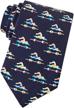 navy blue silk swimmer necktie logo