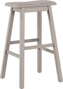 img 3 attached to Hillsdale Moreno Backless Stool: Stylish Barstool in Distressed Gray for Your Modern Décor