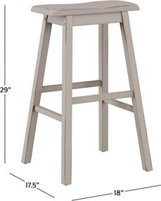 img 1 attached to Hillsdale Moreno Backless Stool: Stylish Barstool in Distressed Gray for Your Modern Décor