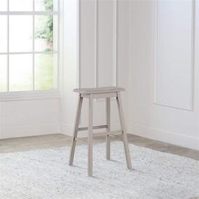 img 4 attached to Hillsdale Moreno Backless Stool: Stylish Barstool in Distressed Gray for Your Modern Décor