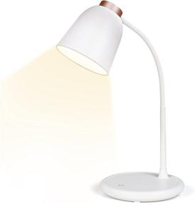 img 4 attached to Rechargeable LED Desk Lamp with Touch Control, Dimmable White Light, 3 Color Modes, 7 Brightness Levels, Eye-Friendly Office Lamp for Reading, Studying, and Working, Battery-Powered with Memory Function