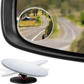 img 4 attached to 🚘 Round 2-Pack Verivue Mirrors Blind Spot Mirror for Car - Universal Fit, HD, Stick on, Frameless, Convex, Wide Angle, Rear View Mirror - Enhance Your Car's Safety with High-Quality Mirrors