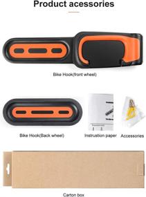 img 1 attached to Sahi Bike Rack Garage Wall Mount - Vertical Bicycle Hooks for Garage Space Saving with Great Style & Clean, Scratch-Free Wall Mounting (Orange)