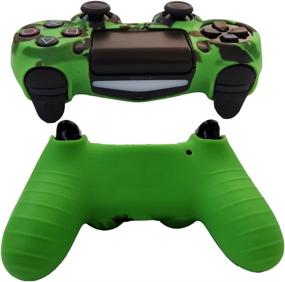 img 2 attached to 🎮 Protective Silicone Controller Cover with FPS Pro Thumb Grips - Compatible for PS4/PS4 Slim/PS4 Pro (Green)