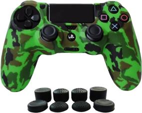 img 4 attached to 🎮 Protective Silicone Controller Cover with FPS Pro Thumb Grips - Compatible for PS4/PS4 Slim/PS4 Pro (Green)