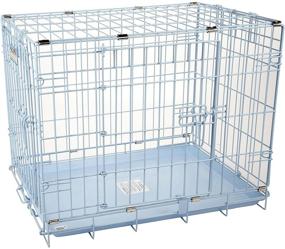 img 1 attached to Enhanced Comfort and Security: Precision Pet Snoozzy Baby 2-Door Crate in Soothing Blue