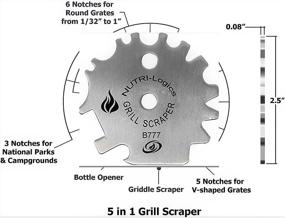 img 2 attached to Скребок для гриля премиум-класса из нержавеющей стали