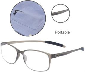 img 3 attached to Flexible & Lightweight 4-Pack Blue Light Blocking Reading Glasses - Anti-Eyestrain, Portable Readers for Women & Men - Optimal for Computer Use