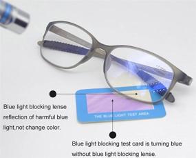 img 2 attached to Flexible & Lightweight 4-Pack Blue Light Blocking Reading Glasses - Anti-Eyestrain, Portable Readers for Women & Men - Optimal for Computer Use