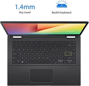 img 2 attached to 💻 ASUS VivoBook Flip 14 2-in-1 Laptop, 14” FHD Touch, Intel Core i3-1115G4, 4GB RAM, 128GB SSD, Thunderbolt 4, Fingerprint, Windows 10 Home in S Mode, Indie Black, TP470EA-AS34T