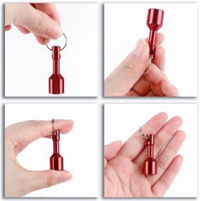 img 3 attached to 🔑 WELLZEER Magnetic Neodymium Keychain, Pack of 2, D15mm - Red Color