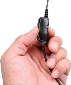 img 1 attached to Black Headset Earpiece Mic for Motorola CP200 RDV5100 EP450 BC120 - Arrowmax AEH3000-M1 Walkie Talkie Two Way Radio