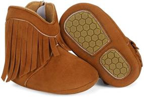 img 3 attached to ESTAMICO Girls Cowboy Tassel Months Boys' Shoes for Boots