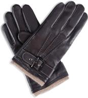 🧤 yiseven lambskin motorcycle men's accessories with cashmere touchscreen technology logo