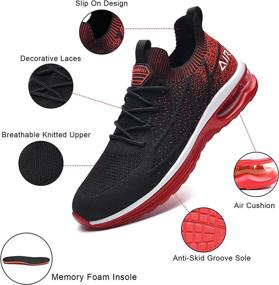 img 3 attached to 👟 Lightweight Slip On Sneakers - IIV Mens Air Running Shoes for Casual Tennis Walking, Athletic Gym and Fashion