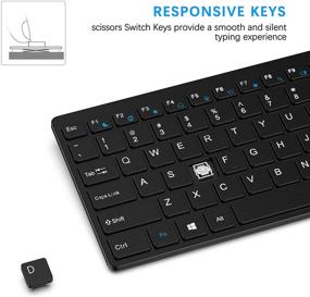 img 1 attached to 💻 Ultra-Thin Wireless Keyboard Mouse Combo, 2.4GHz Set with USB Receiver for Windows, Computer, Desktop, PC, Notebook - Silver