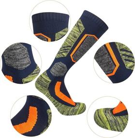 img 1 attached to Premium Ski Socks for Men and Women - Warm ❄️ Snowboard Socks for Cold Weather, Cozy Winter Socks for Outdoor Sports