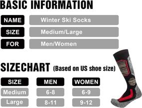 img 2 attached to Premium Ski Socks for Men and Women - Warm ❄️ Snowboard Socks for Cold Weather, Cozy Winter Socks for Outdoor Sports