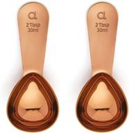 ☕ apace living coffee scoop (set of 2) - best stainless steel measuring spoons for coffee, tea, and more - 2 tablespoon (tbsp) size logo