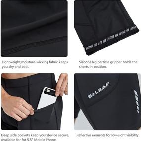 img 1 attached to 🚴 BALEAF Men's Cycling Shorts: 3D Padded for Optimal Road Bike Comfort with Pockets, UPF 50+