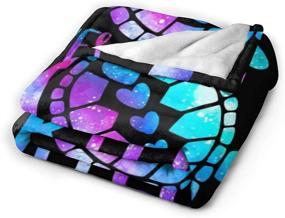 img 3 attached to 🐢 Jikokuten Beautiful Sea Turtle Flannel Blanket: Super Soft, Lightweight & Cozy