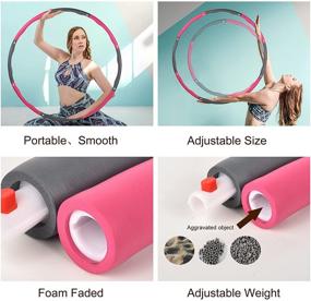 img 2 attached to Merchandise Solutions Weighted Exercise Fitness Hoop: Optimize Adult Weight Loss with Quick Waist Slimmer and Jump Rope Combo