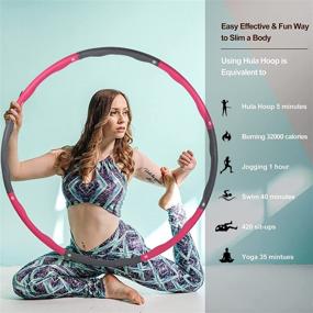 img 3 attached to Merchandise Solutions Weighted Exercise Fitness Hoop: Optimize Adult Weight Loss with Quick Waist Slimmer and Jump Rope Combo