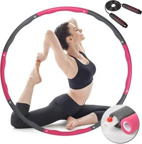 img 4 attached to Merchandise Solutions Weighted Exercise Fitness Hoop: Optimize Adult Weight Loss with Quick Waist Slimmer and Jump Rope Combo