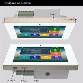 img 1 attached to 🔊 HELMER Bluetooth Amplifier in Wall, Home Stereo Audio System, 5 Inches Touch Screen Video Player - Black