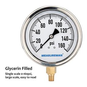 img 3 attached to 📏 Ultimate Precision: Meaureman Glycerin Plumbing Pressure Stainless for Accurate Measurements