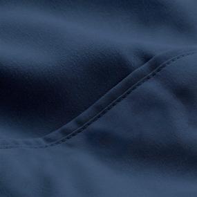 img 2 attached to 🛏️ Bare Home 6 Piece Full XL Bed Sheets - Deep Pocket Full Extra Long Sheet Set, Dark Blue - Ultra-Soft Sheets with 4 Pillowcases