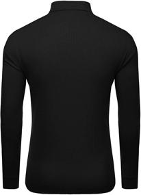 img 1 attached to Amussiar Turtleneck Pullover Outdoor T Shirts Men's Clothing