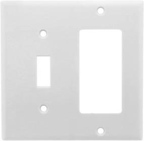 img 1 attached to Leviton 1 Toggle 1 Decora Combination Wallplate Electrical