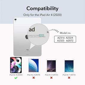 img 1 attached to 📱 XUYICC Clear Case for iPad Air 4 10.9 inch 2020 - Shockproof Transparent Cover for iPad 10.9 Air 4th Generation - TPU Silicone Back Case for iPad Air 4 - Supports Apple Pencil 2nd Gen Charging