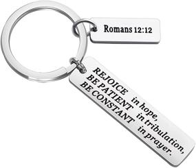 img 4 attached to FUSTMW Christian Keychain Religious Constant