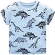short sleeve t shirts crewneck dinosaur stegosaurus boys' clothing logo