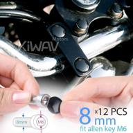 🔩 kiwav motorcycle round bolt cap screw cover plug black for 8mm thread allen head bolts: complete protection and aesthetics for your bike's allen key bolts! logo