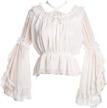 elegant chiffon sleeve blouse bottoming girls' clothing for tops, tees & blouses logo