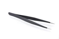 🔧 precision at its best: anti-static stainless straight professional tweezers logo