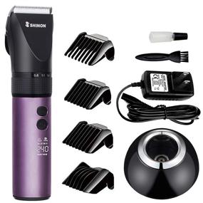 img 4 attached to 💇 Sunkloof Hair Clippers for Men: Cordless Professional Haircut Kit with Wireless Charging, LED Display & Ceramic Blades