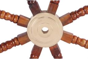 img 3 attached to TUP The Urban Port SH 8764 36-Inch Teak Wood Ship Wheel with Brass Inset and Eight Spokes - Brown/Gold