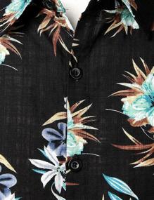 img 1 attached to Stylish and Versatile: JOGAL Flower Casual Button Hawaiian Men's Shirts