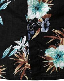 img 2 attached to Stylish and Versatile: JOGAL Flower Casual Button Hawaiian Men's Shirts