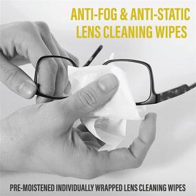 img 3 attached to 👓 Lens Cleaning Towelettes - Pre-moistened, Silicone-Free, Anti-Static Solution for Eyeglasses, Goggles, Safety Eyewear, and All Types of Lenses (400ct, Pack of 4)