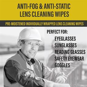 img 1 attached to 👓 Lens Cleaning Towelettes - Pre-moistened, Silicone-Free, Anti-Static Solution for Eyeglasses, Goggles, Safety Eyewear, and All Types of Lenses (400ct, Pack of 4)